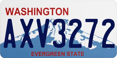 WA license plate AXV3272