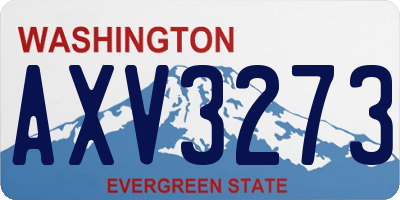 WA license plate AXV3273