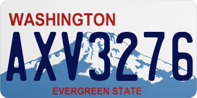 WA license plate AXV3276