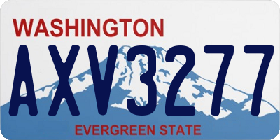 WA license plate AXV3277