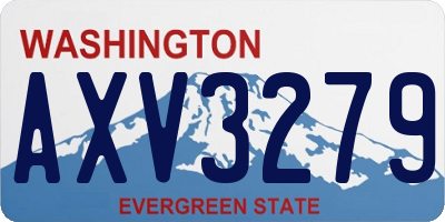 WA license plate AXV3279