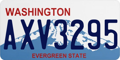 WA license plate AXV3295