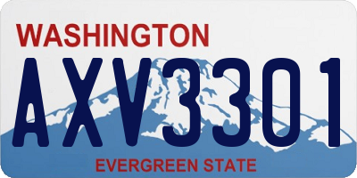 WA license plate AXV3301