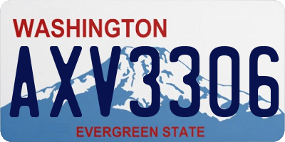 WA license plate AXV3306