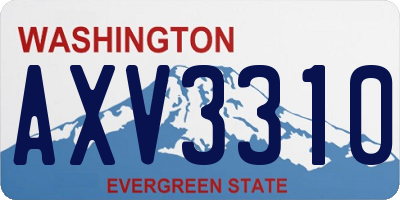WA license plate AXV3310