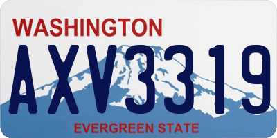WA license plate AXV3319