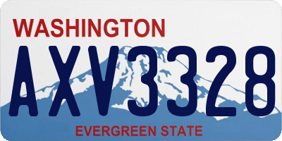 WA license plate AXV3328