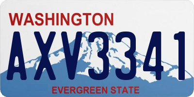 WA license plate AXV3341