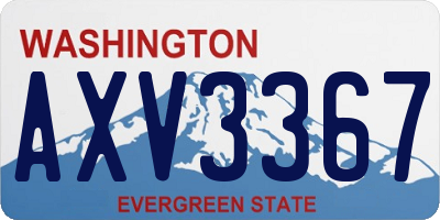 WA license plate AXV3367