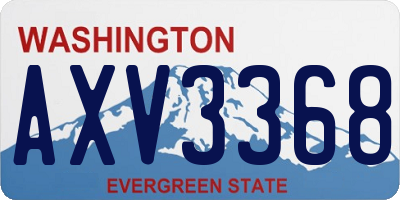 WA license plate AXV3368