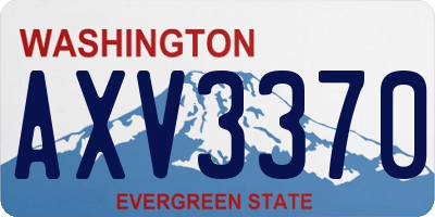 WA license plate AXV3370
