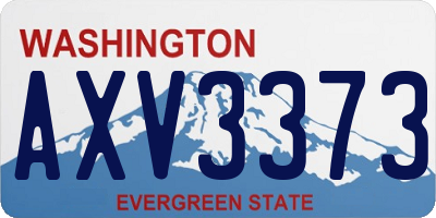 WA license plate AXV3373