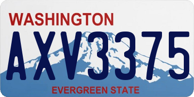 WA license plate AXV3375