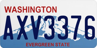 WA license plate AXV3376