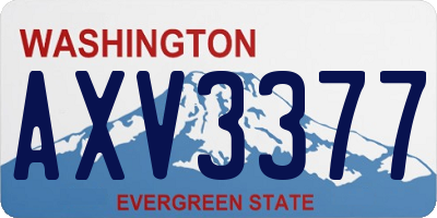 WA license plate AXV3377
