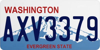 WA license plate AXV3379