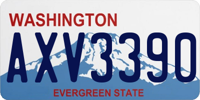 WA license plate AXV3390