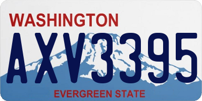 WA license plate AXV3395