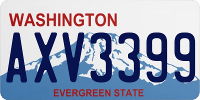 WA license plate AXV3399