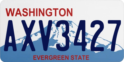 WA license plate AXV3427