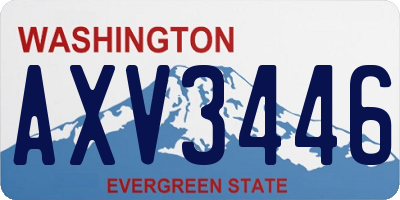 WA license plate AXV3446