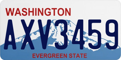 WA license plate AXV3459