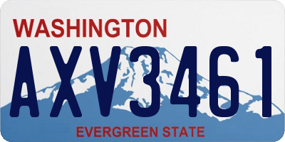 WA license plate AXV3461