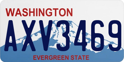 WA license plate AXV3469