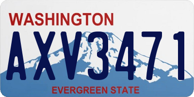 WA license plate AXV3471