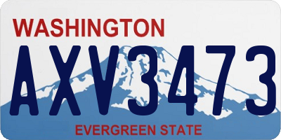WA license plate AXV3473