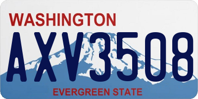 WA license plate AXV3508