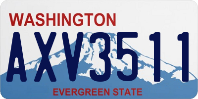 WA license plate AXV3511