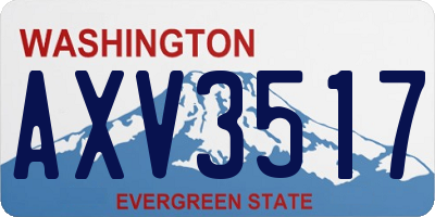 WA license plate AXV3517