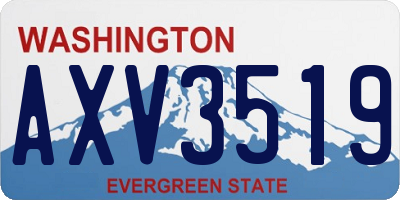 WA license plate AXV3519