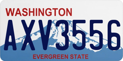 WA license plate AXV3556