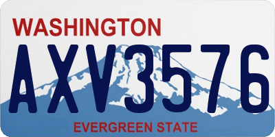 WA license plate AXV3576