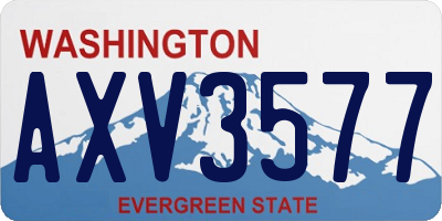 WA license plate AXV3577