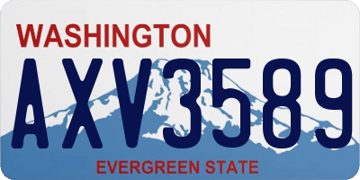 WA license plate AXV3589