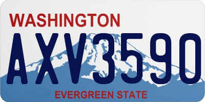 WA license plate AXV3590