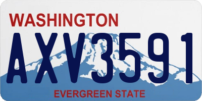 WA license plate AXV3591