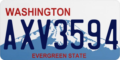 WA license plate AXV3594