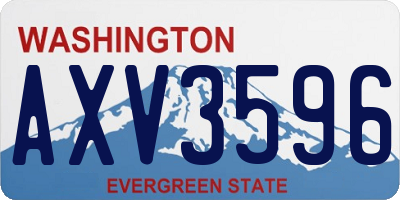 WA license plate AXV3596