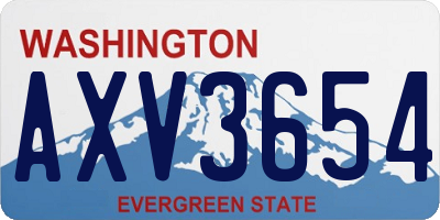 WA license plate AXV3654