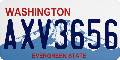 WA license plate AXV3656