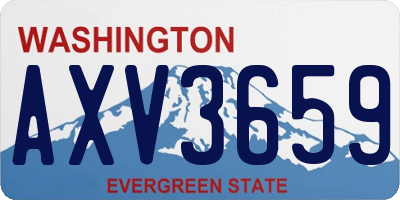 WA license plate AXV3659