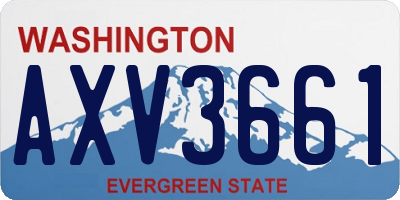 WA license plate AXV3661