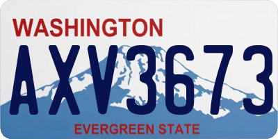 WA license plate AXV3673