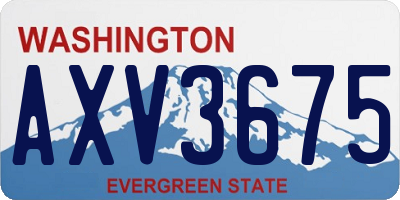 WA license plate AXV3675