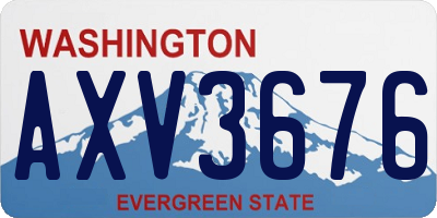 WA license plate AXV3676