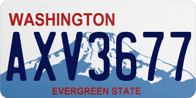 WA license plate AXV3677